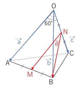 ベクトル なす角 空間 例題2