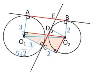 共通接線長さ 例題1-2
